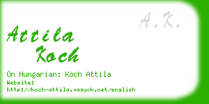 attila koch business card